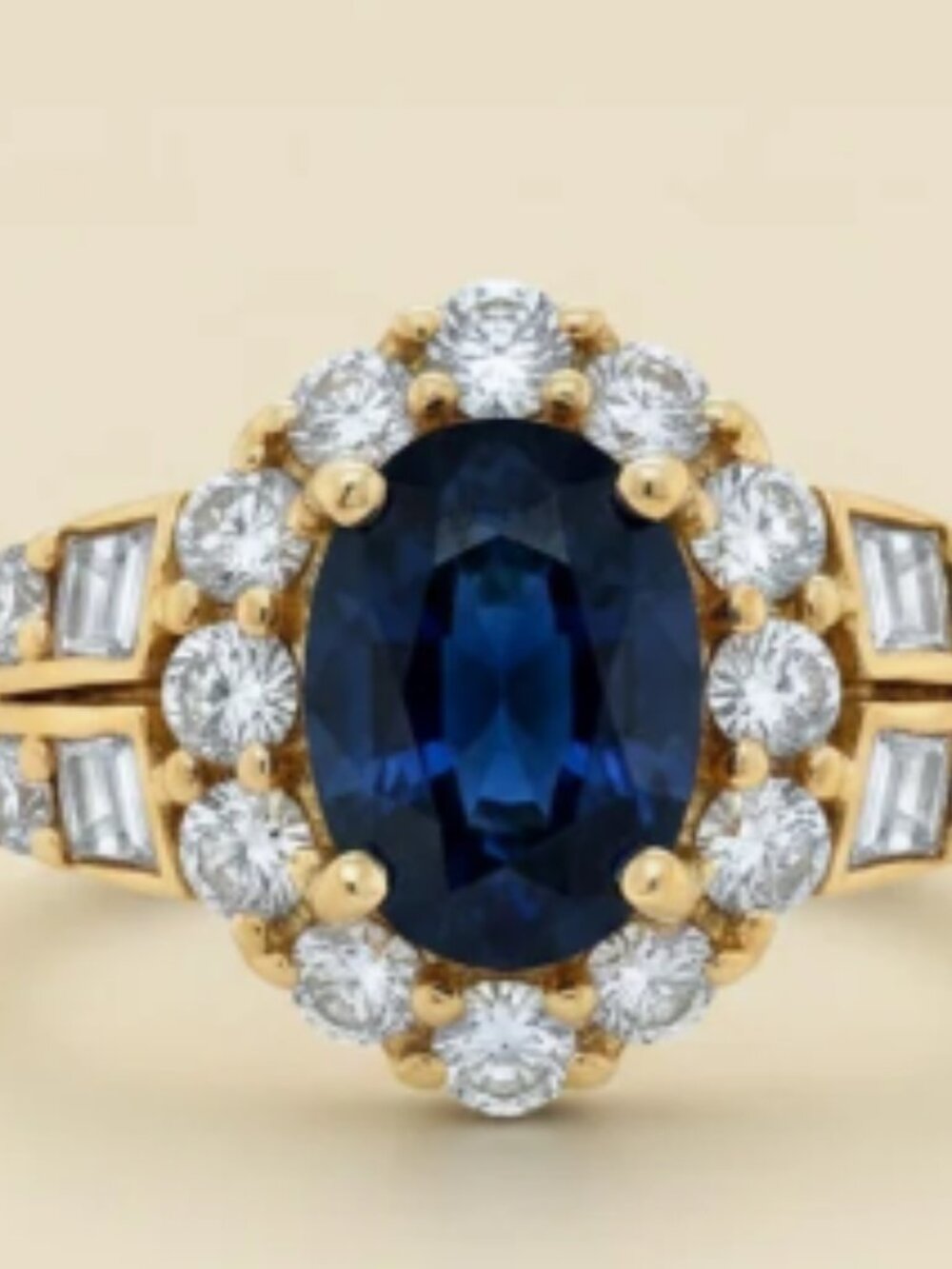18k Sapphire Diamond Bridal Registry Wedding Engagement Ring